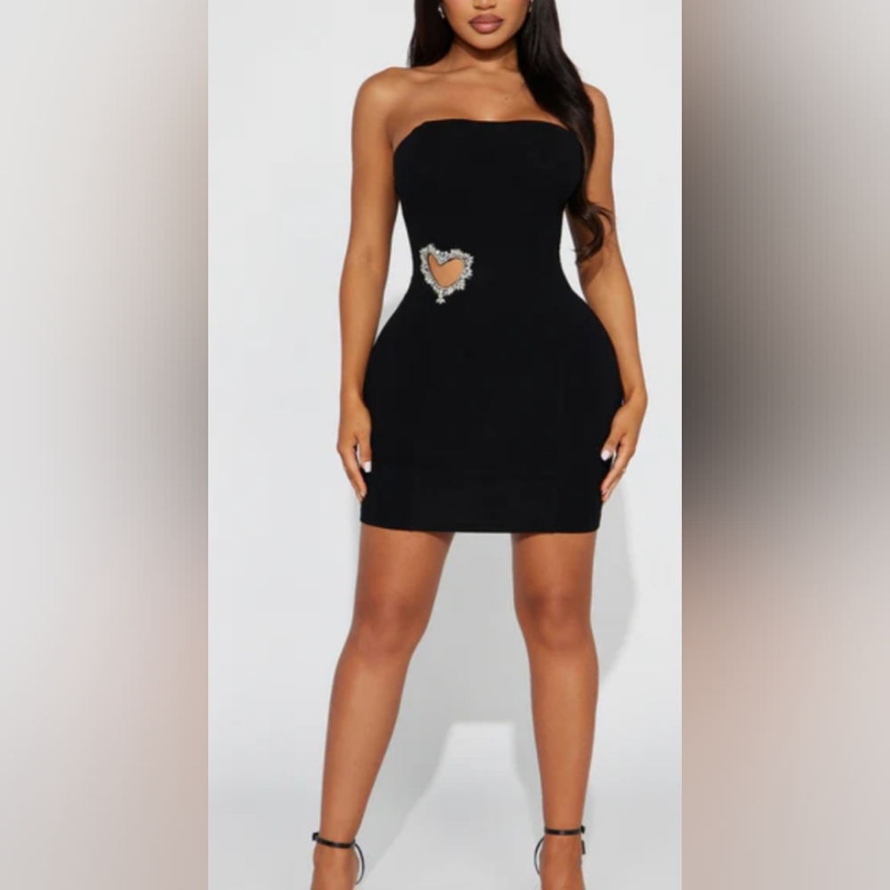 Fashion Nova Roux Ribbed Micro Mini Dress - Black (NWOT)